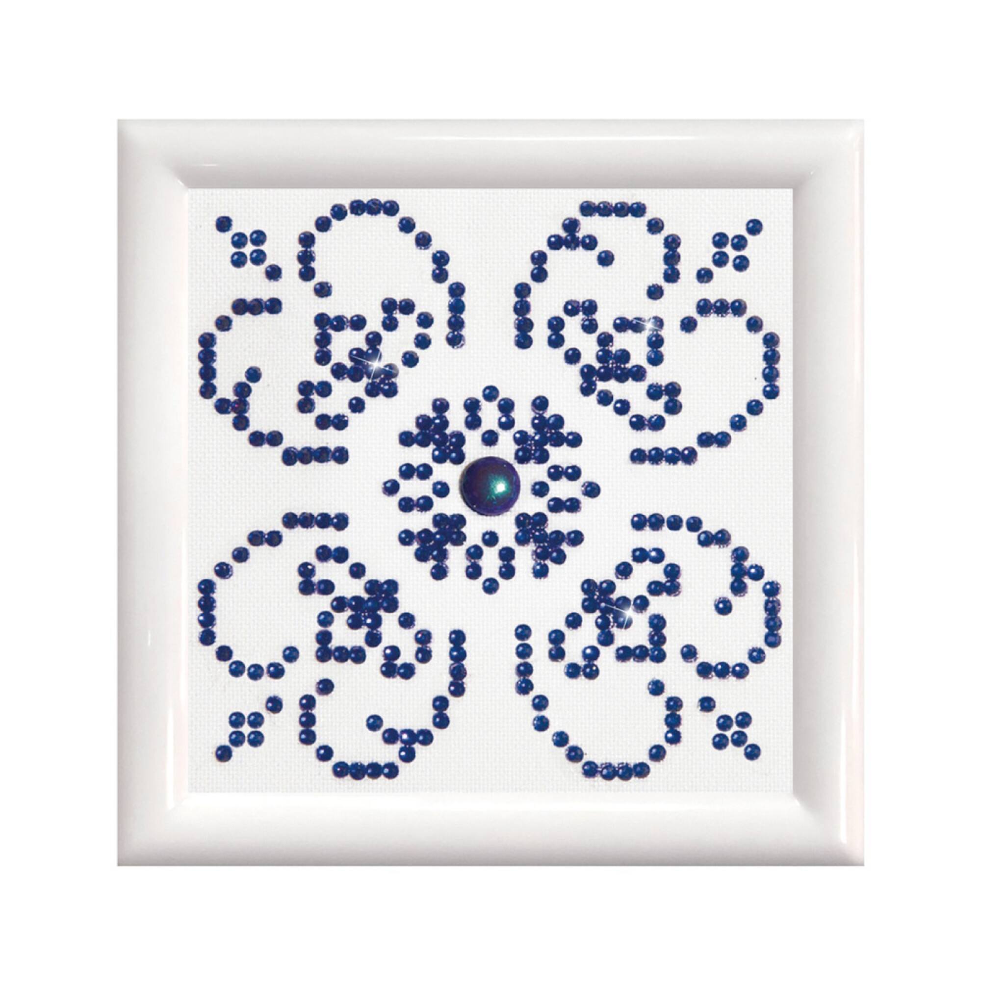 Diamond Dotz® Beginner Blue on White with Frame Diamond Facet Art Kit